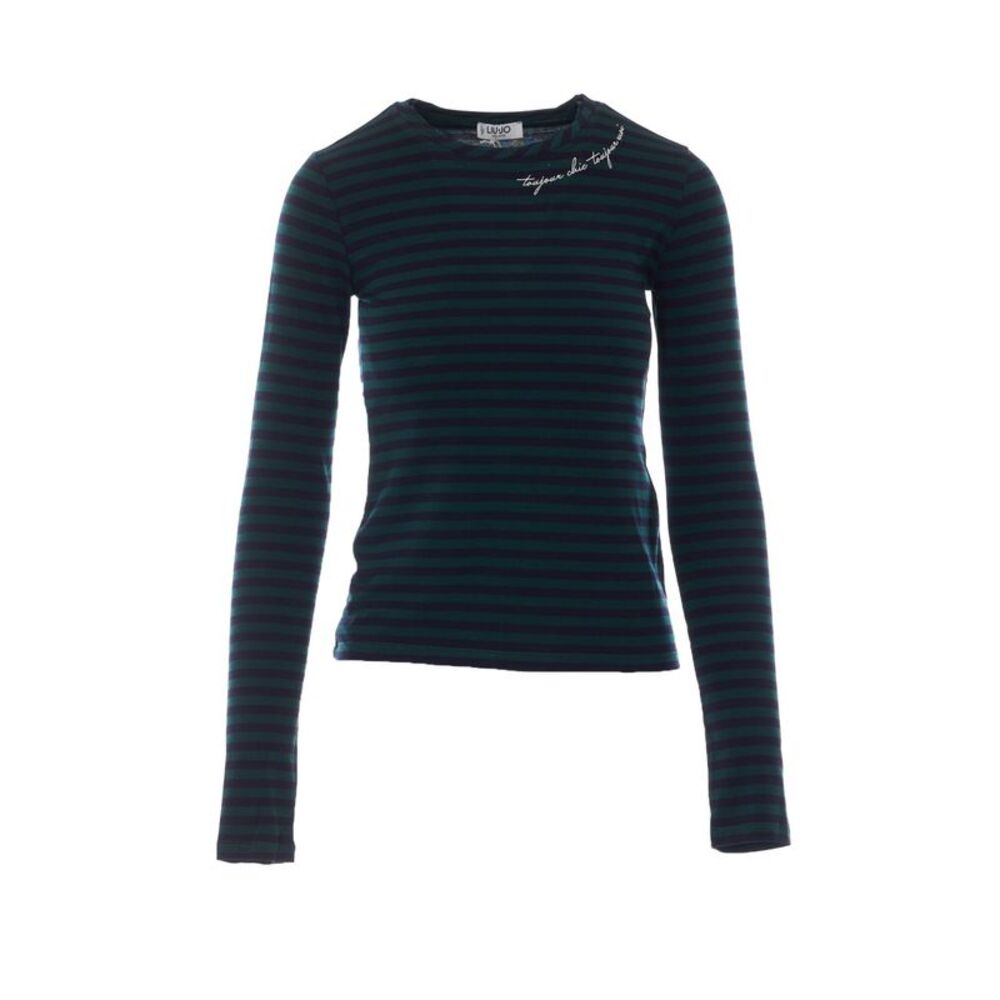 Liu Jo Women Striped T-Shirt With Embroidery